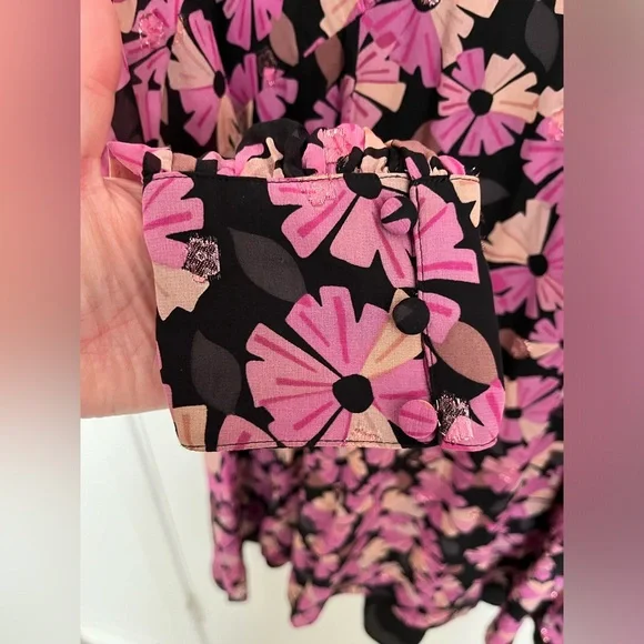 Kate Spade Sparkly Floral Dress Size 12 - Picture 5 of 11